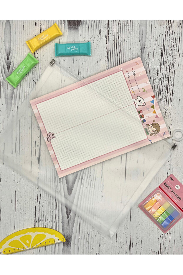 Şeffaf Tek Bölmeli A4 Fermuarlı Dosya Klasörü / Belge Dosyası/Düzenleyici Klasör/ Dosya - 1