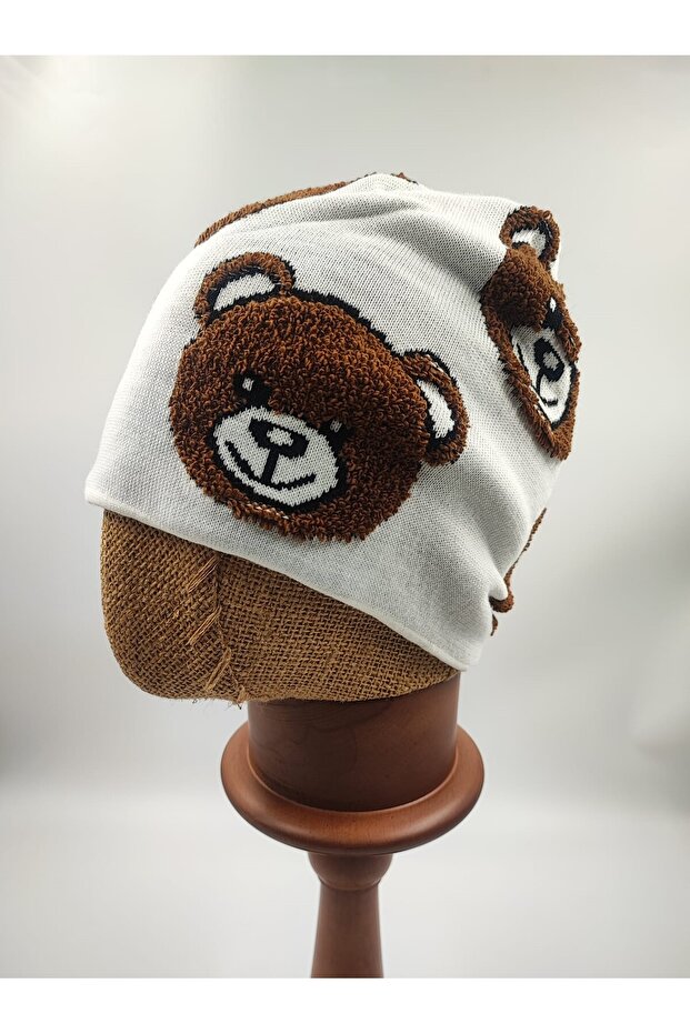 قبعة طويلة بنقشة الدب - 2