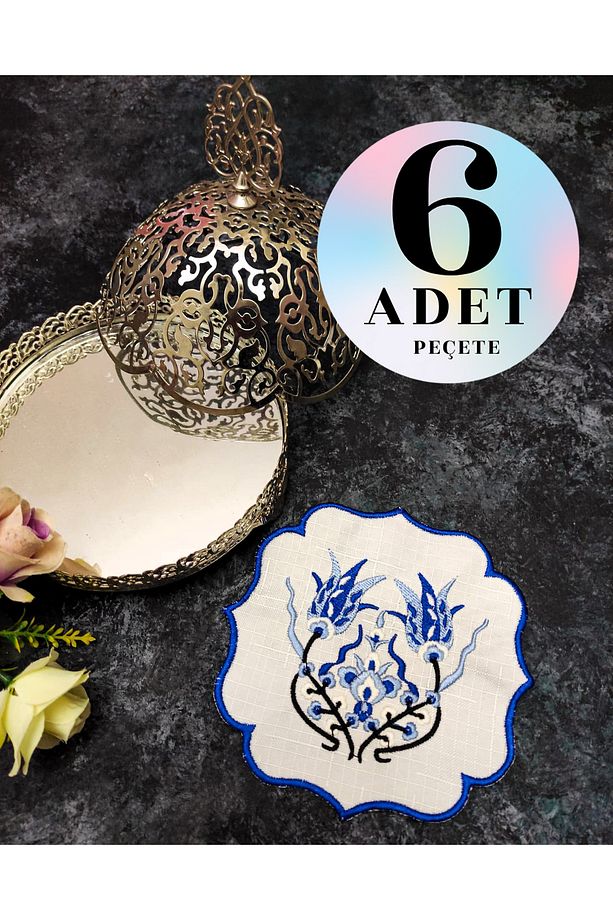 Sunumluk Peçete, Kokteyl Peçetesi, Kahve Yanı Sunumluk, Bardak Altlığı 6 Adet Sunum Peçetesi - 2