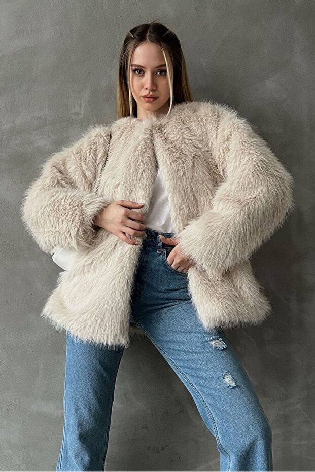 Stone Plush Coat | Vmf1608