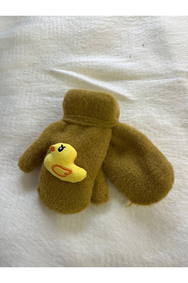 Çocuk tek parmak yün eldiven - 1