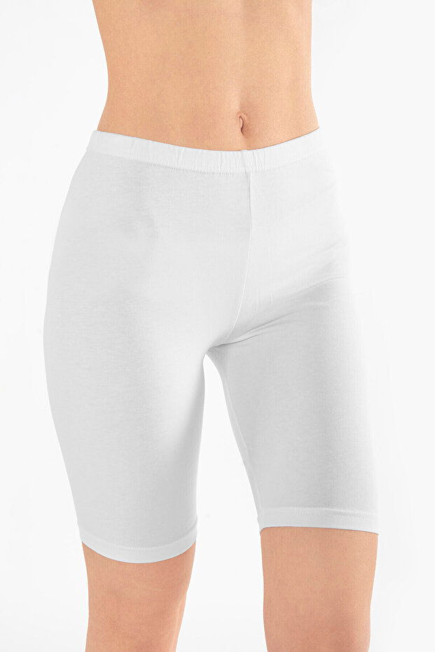 Beyaz Kısa Tayt - 1