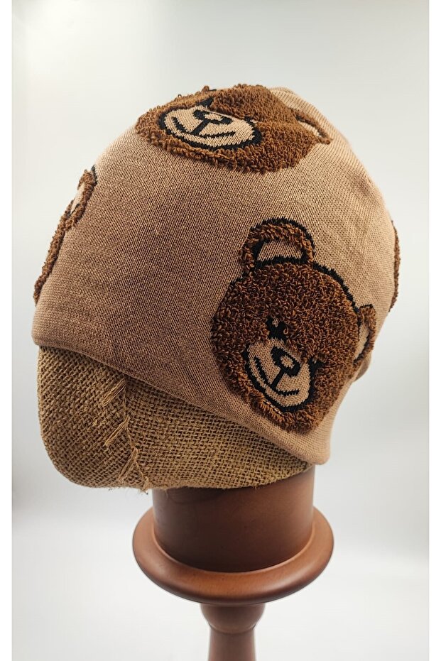 قبعة طويلة بنقشة الدب - 2