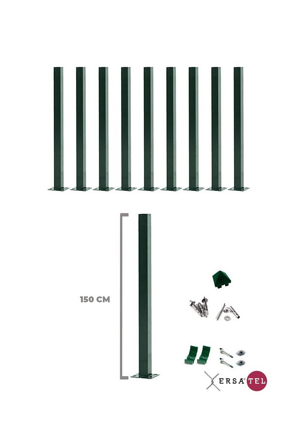 Panel Çit Direği 150 cm Aksesuarlı (10 Adet) - 4