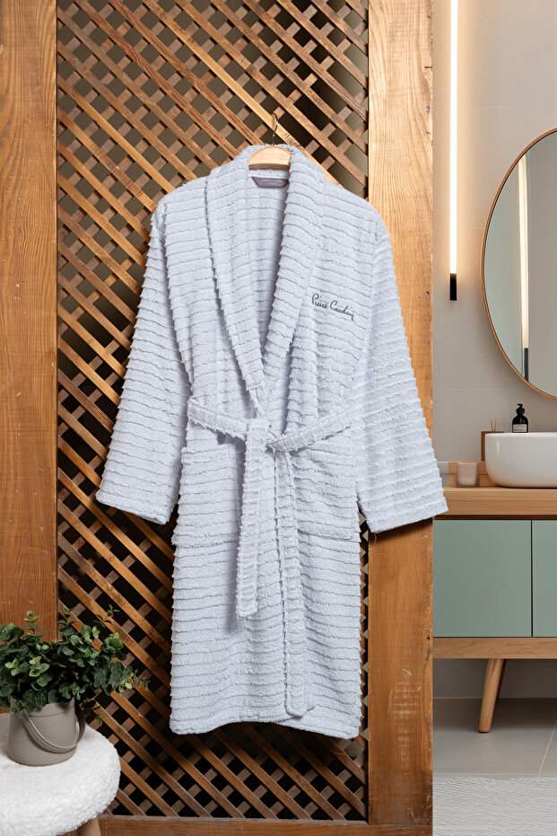 Soft Bornoz Wave Gri - 1