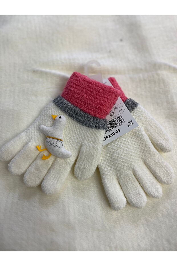 Kız çocuk yün eldiven - 1