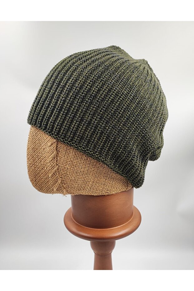 Haki Uzun Kırçıllı Bere - 3