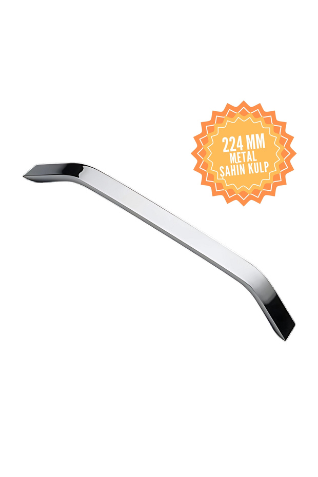 Şahin Chrome 224 mm Handle, Luxury Country Kitchen Furniture Cabinet Drawer Handle