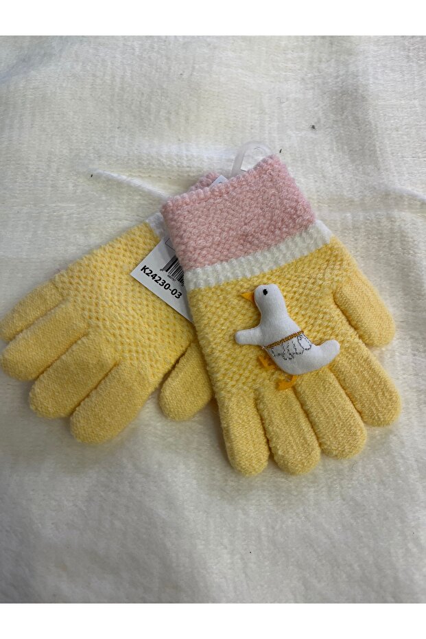 Kız çocuk yün eldiven - 1