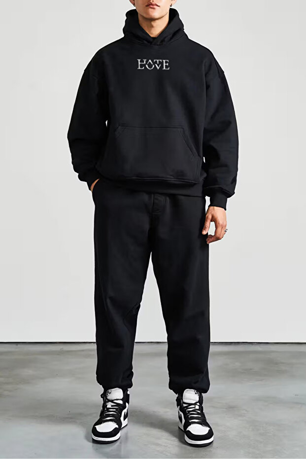 Σετ φόρμας HateLove Printed Black - 1