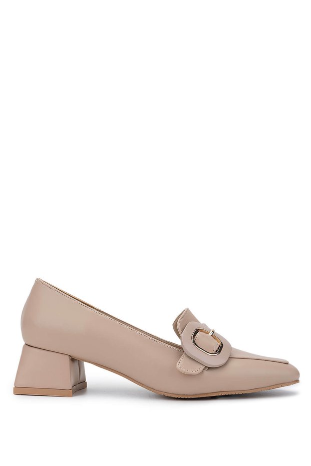 Women's Vegan Beige Heeled Shoes