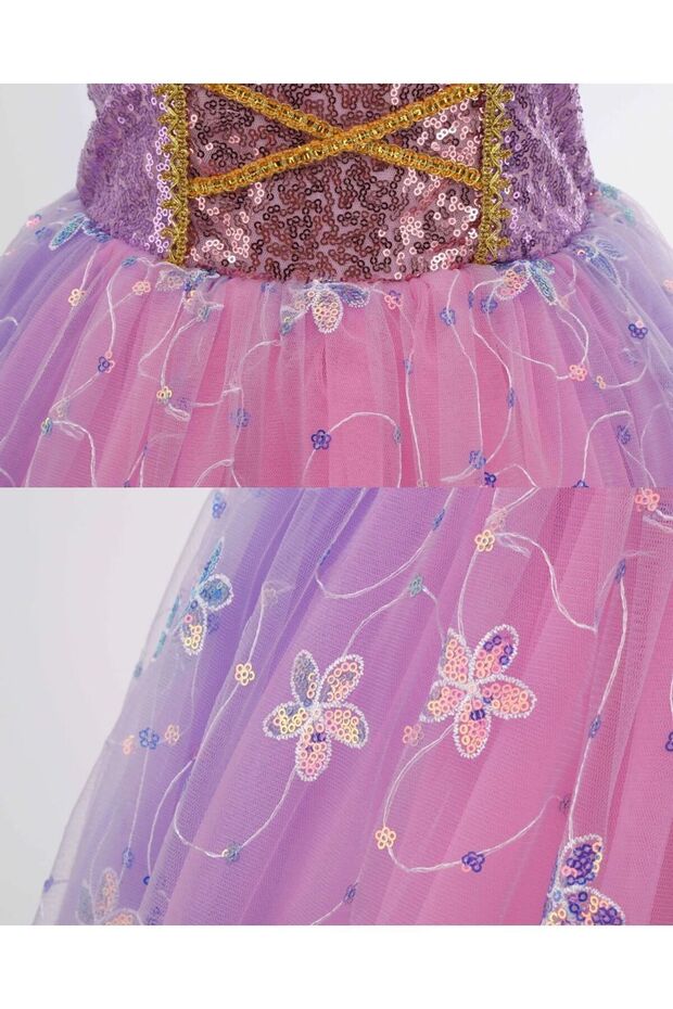 rapunzel peruklu kostüm seti - 5