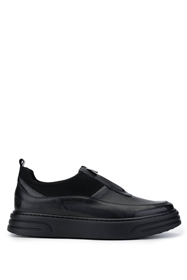 Men's Genuine Leather Black Leather Casual Shoes