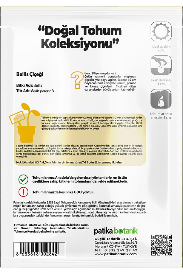 20 Adet Bellis - Şeker Tabağı Tohumu - 4