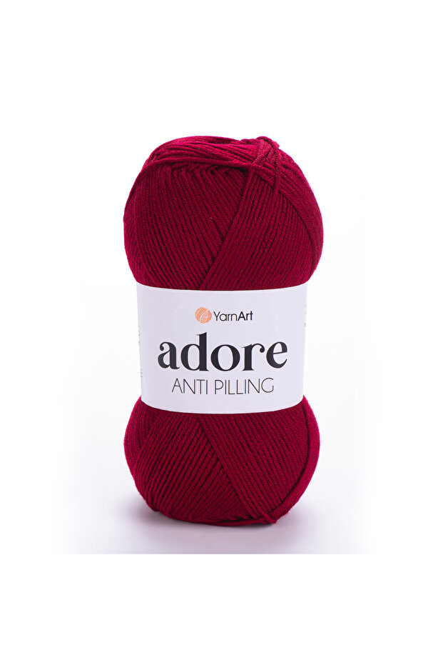 Adore - خيط حياكة يدوي مضاد للتلميع أحمر داكن-353