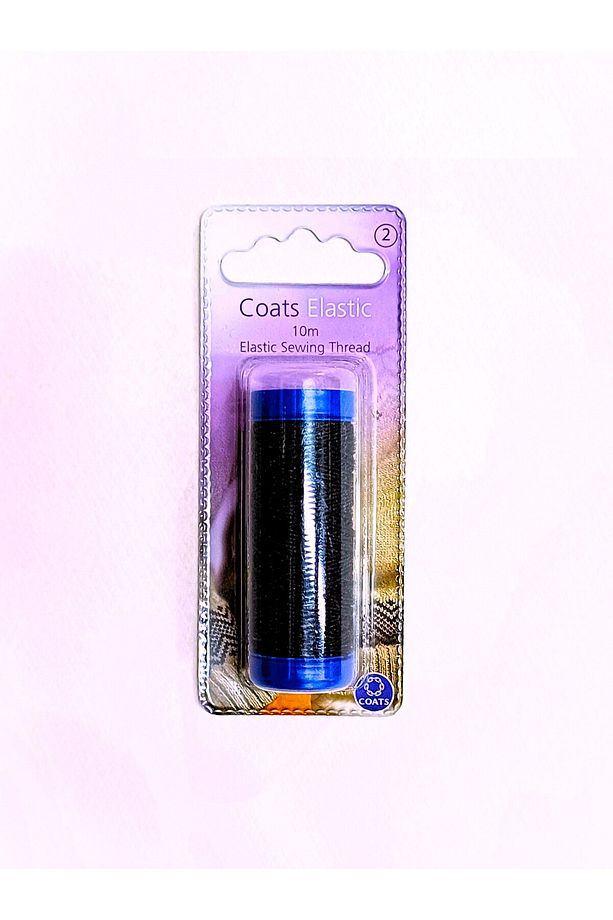 Coats Lastik Makara 1 Adet Siyah (10 Metre) ip Lastik - 1