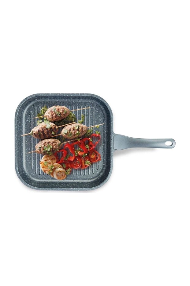 صينية شواء مربعة باللون الرمادي - 28 سم - 3