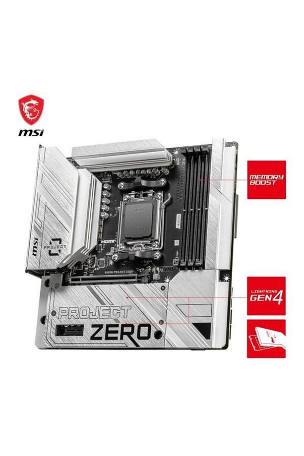 B650m Project Zero Wıfı-6e Ddr5 Hdmı-dp Pcıe 4.0 Am5 Matx - 4