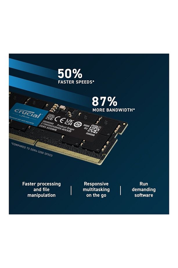 32gb (2X16GB) 5600mhz Ddr5 Cl46 Notebook Ram Ct2k16g56c46s5 - 2