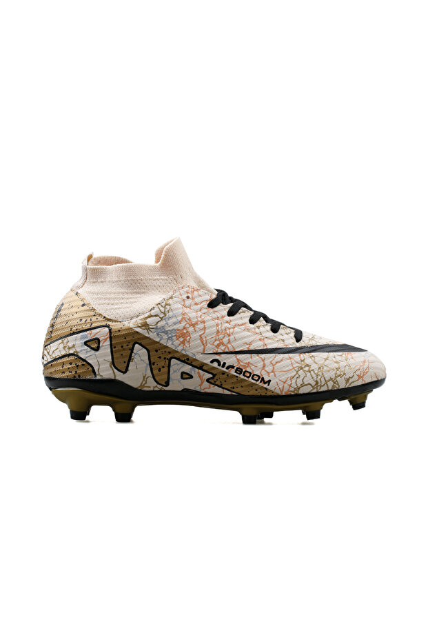 Laliga Men's Grass Floor Football Boots - Wet/Soft, Mkrp-Beige-Black-Pattern Color