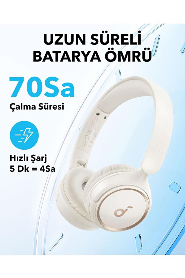 Soundcore H30i Mikrofonlu Kablosuz Kulaküstü Kulaklık - 70 Saat Oynatma Süresi - Kırmızı - A3012 - 2