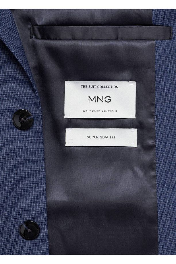 Regular kesimli mikro dokuma blazer ceket - 6