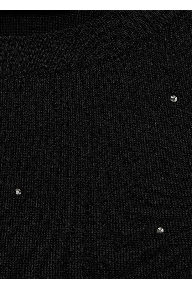 Taşlı crop kazak - 8
