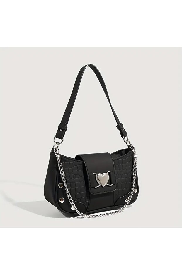 Kalpli Suni Deri Çanta - 1