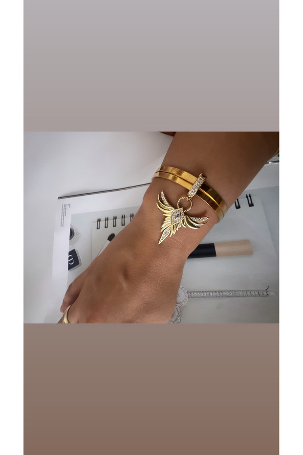 Çelik ajda charm & kolye ucu - 1