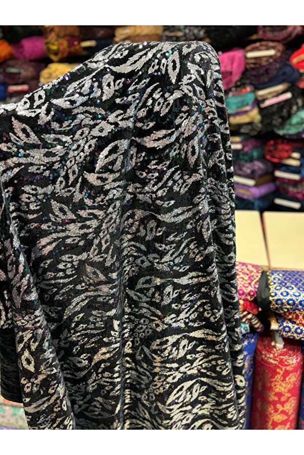 PULLU NAKIŞLI KADİFE - 3