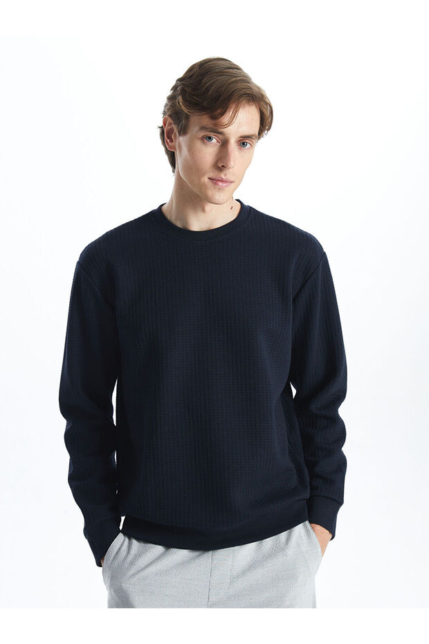 LCWK Bisiklet Yaka Uzun Kollu Erkek Sweatshirt - 1