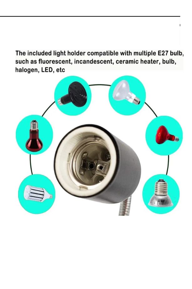 Mandallı Lamba Tutacağı Dimmer Özellikli 2 Adet 25 W Uva/uvb Lamba Dahil - 3