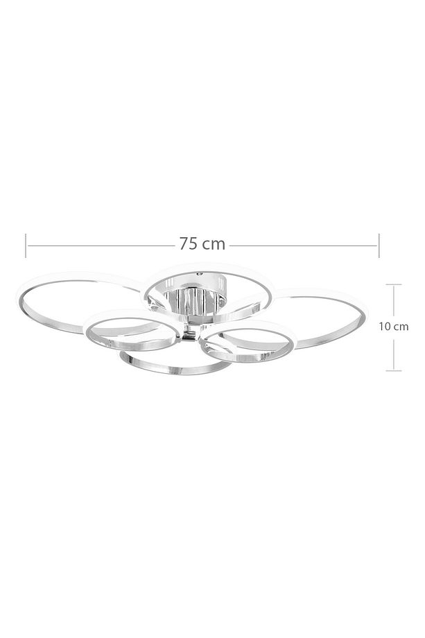 Pl 02 6 Model Krom 3 Renkli Salon Ve Oturma Odası Için Ideal Alüminyum Avize, 75x10 - 6