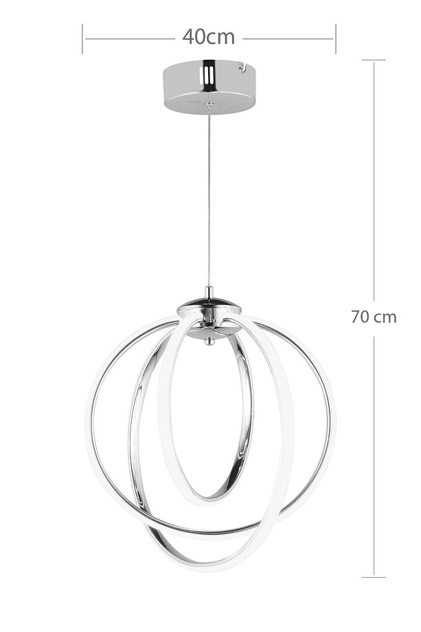 Ld 066 Model Krom 3 Renkli Koridor Ve Mutfak Için Ideal Alüminyum Avize, 40x70 - 6