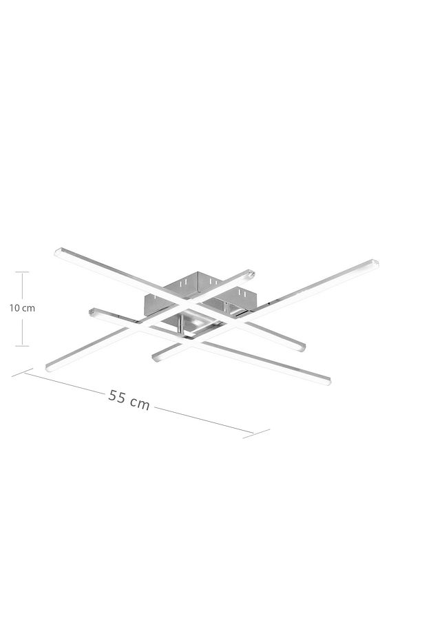 Pl 06 4 Model Krom 3 Renkli Salon Ve Oturma Odası Için Ideal Alüminyum Avize, 10x55 - 6