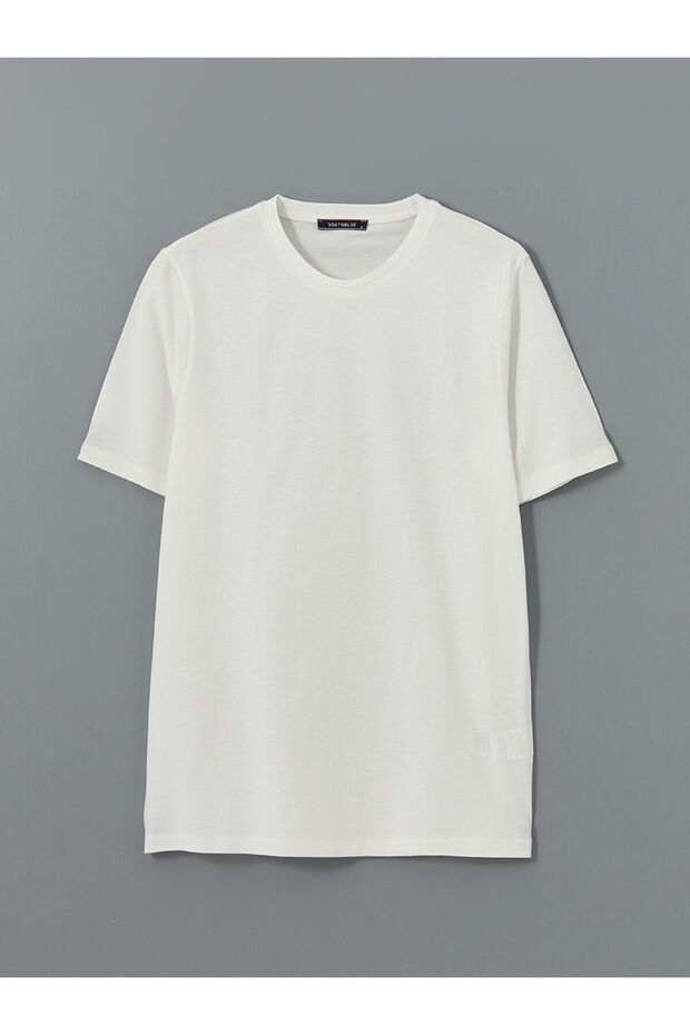 Crew Neck Short Sleeve Combed Cotton Men's T-Shirt - W4L116Z8