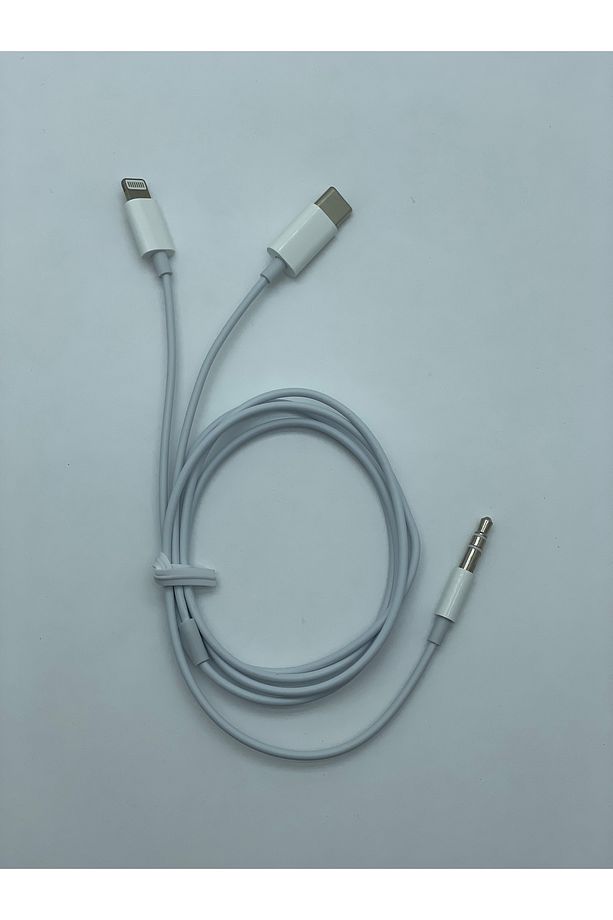 Typce  İphone 2 li Aux Kablosu İPhone - Xiaom i- Huawei - Samsung Typce Bütün Cihazlarla Uyumludur - 4