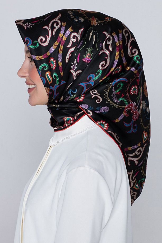 Nostalji Serisi Ipek Twill Eşarp 8039d-09 - 3