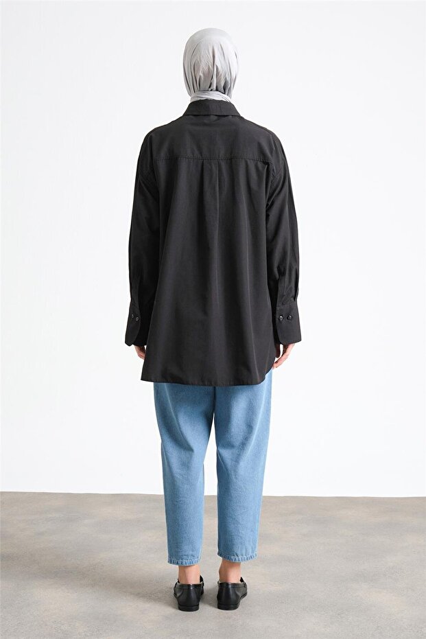 Gömlek Ort3444 Siyah - 5