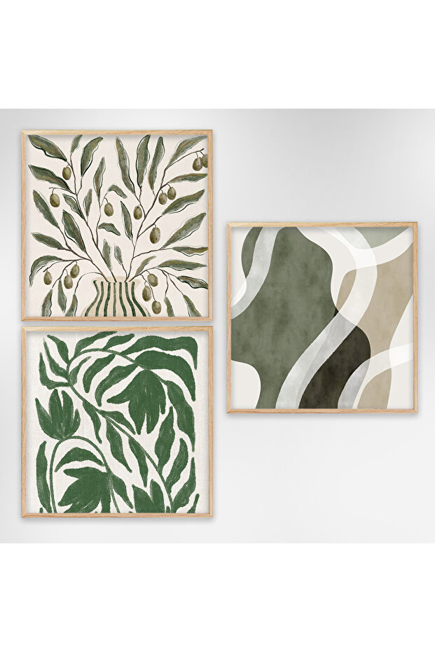 3 Parça Çerçeveli Tablo, Dekoratif Tabl - 1