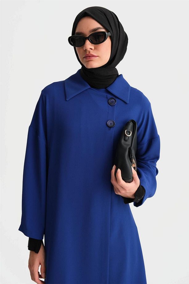 Yarım Astarlı Giy Çık 24k5605 Kobalt - 3