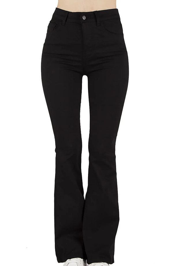 Royal Flare Jeans Ispanyol Kot Yüksek Bel Solmaz Siyah Ispanyol Kot Pantolon ( Likralı ) - 1