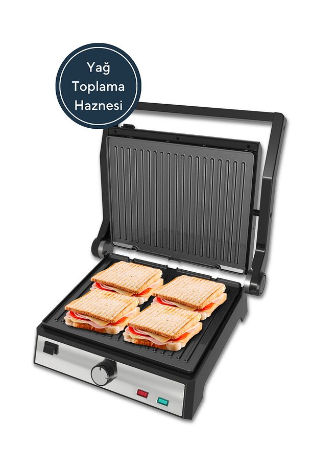 Inox Tost Ve Izgara Makinesi 2000w Ttm-05 - 8