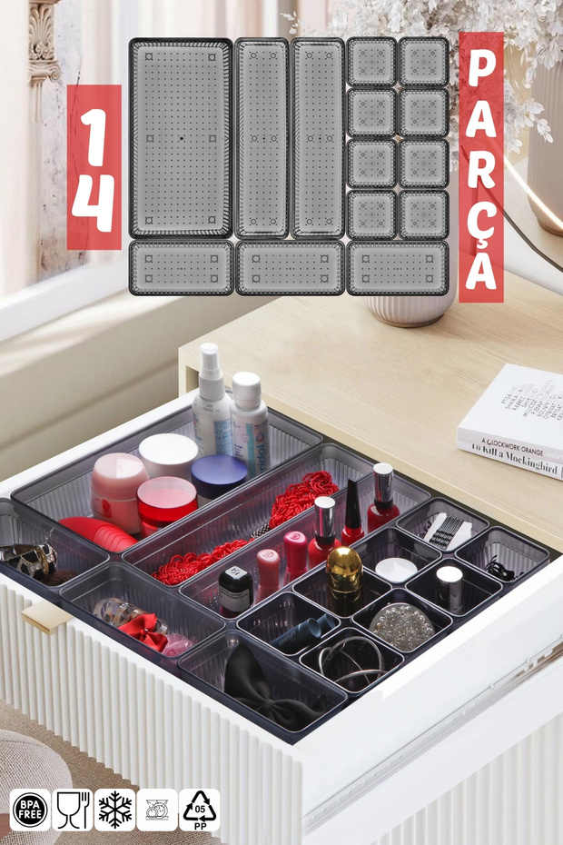 14 Piece Drawer, Organizer, Organizer Set