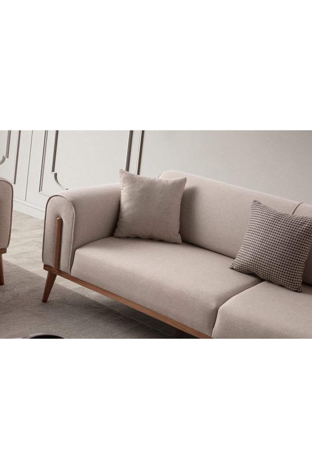 Riva 3+3+1 Koltuk Takımı Sütlü Kahve - 7