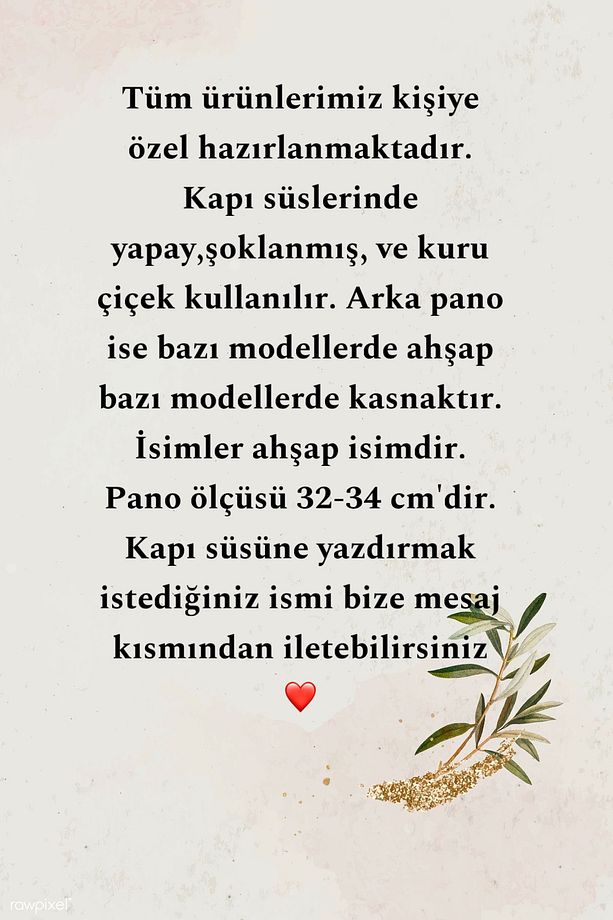 Pembe keçe bebekli kapı süsü - 2