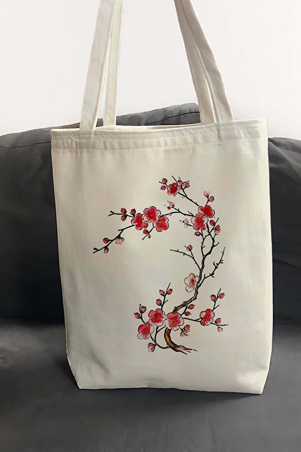 Printed Daily Beach Shopping Tote Cloth Bag with Quality Fabric Inner Pocket
