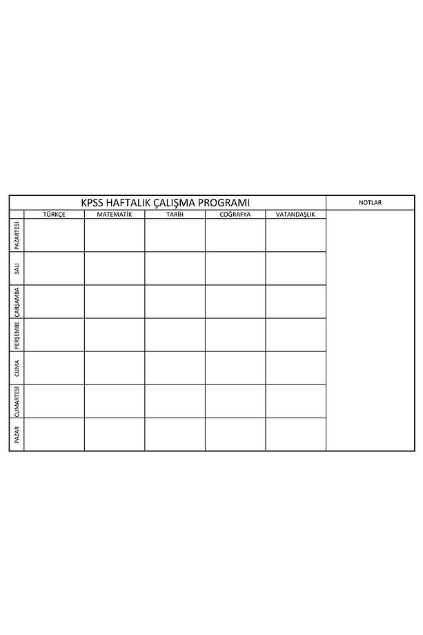 Kpss Çalışma Programı Yazı Tahtası Şeffaf Akıllı Kağıt Tahta Kalem 120x100 cm - 1