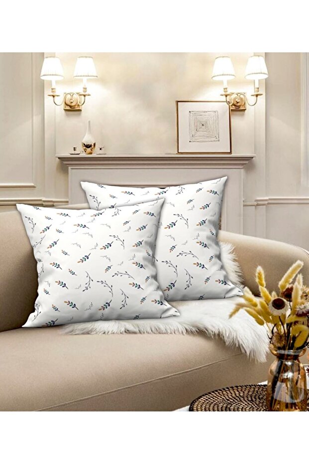 Pedata, Velvet Fabric 2-Piece Throw Pillow Cover (43X43 cm) - Double-Sided Print