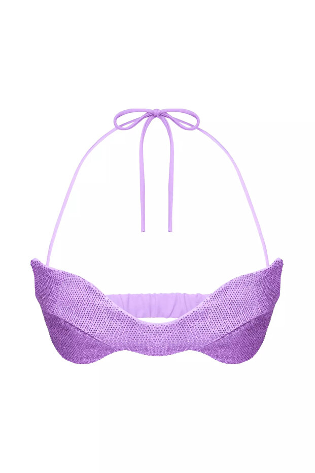 Lila krep büstiyer - 1